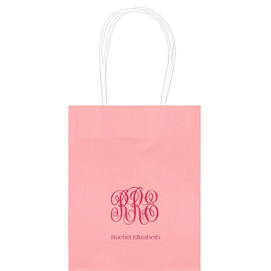 Script Monogram with Text Mini Twisted Handled Bags